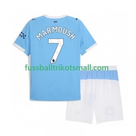 Fußballtrikots Manchester City Omar Marmoush 7 Kinder 2025-2026 Kurzarm Heimtrikotsatz kaufen